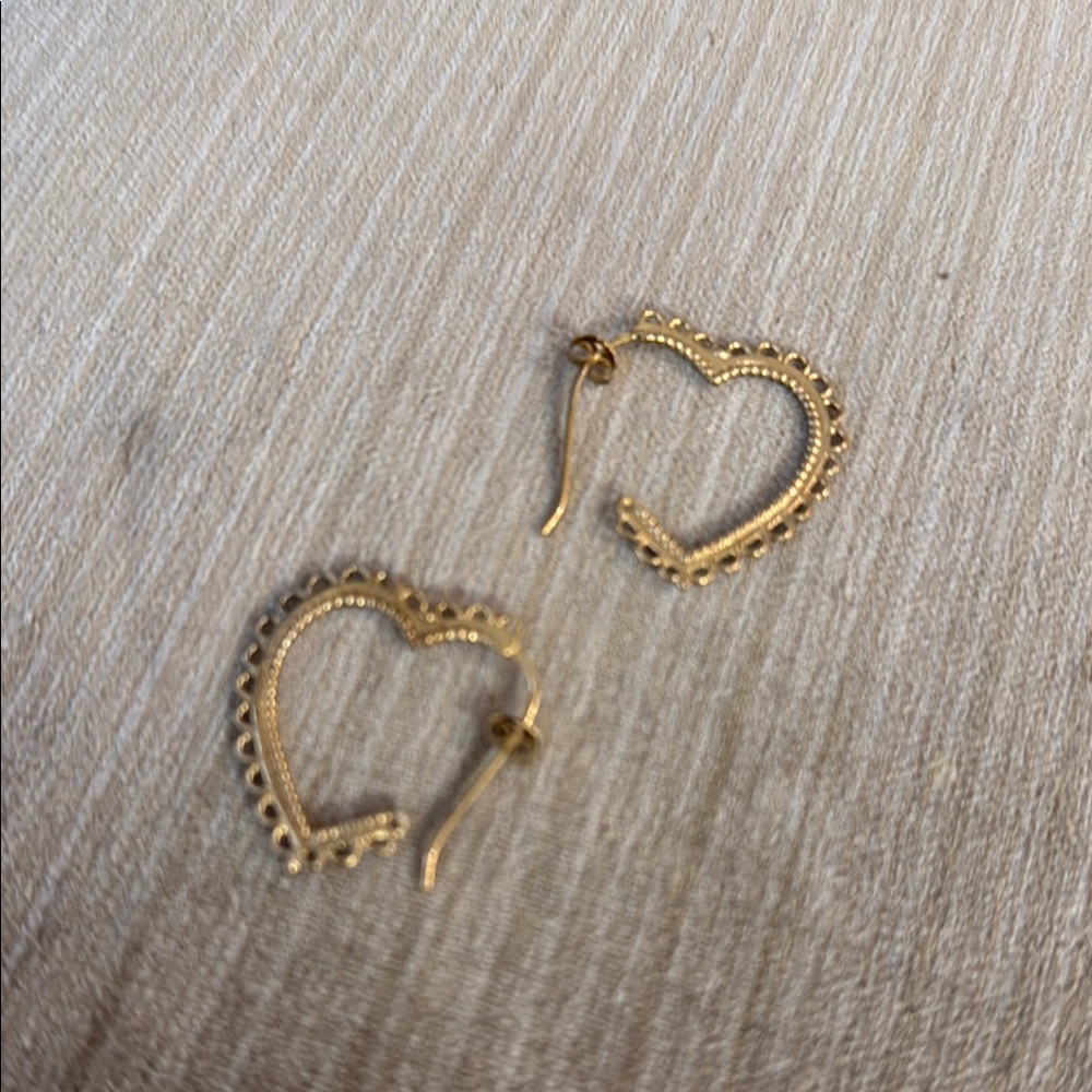 Gold Heart-Shaped Minimalist Earrings